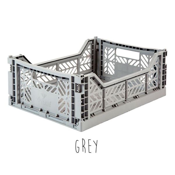 Storage . Folding Crate - Midi / Buy 5 Get 1 Free - Grey